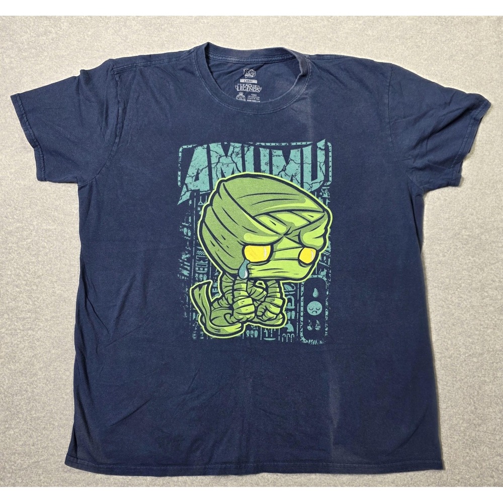 Funko League Of Legends Amumu Shirt Mens Large Blue Graphic Pop Tee Gaming